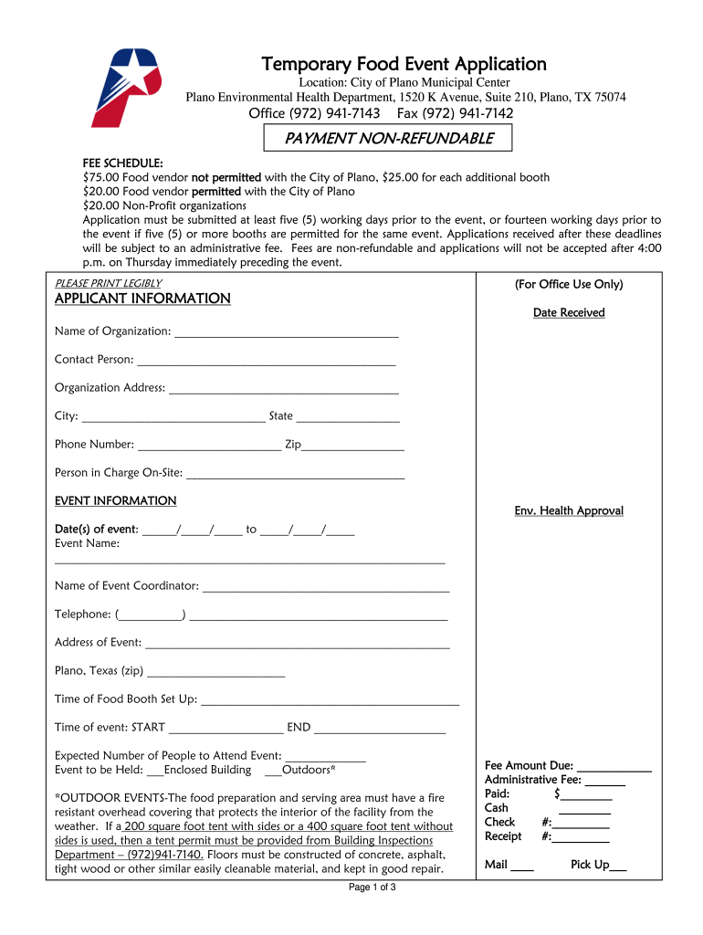 Plano Permit Fill Out and Sign Printable PDF Template