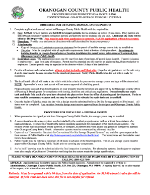 Okanogan County Septic Permit  Form