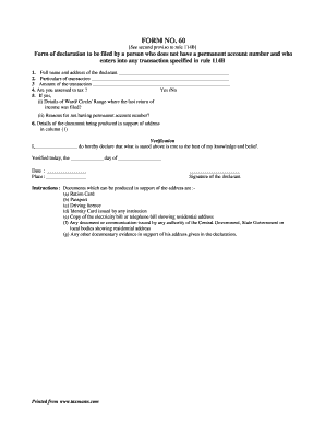 Form 60 PDF