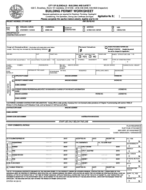 City of Glendale Building and Safety  Form