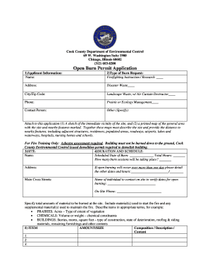Air Permit Application for Cook County Form