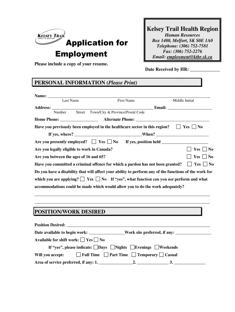 Kelseytrail Application  Form