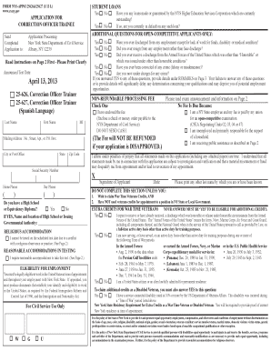 Application Form New York State Department of Correctional Doccs Ny