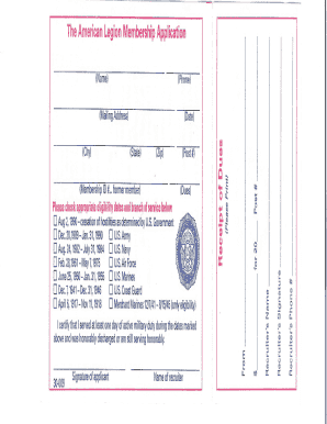 American Legion Membership Application Form