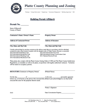 Platte County Building Permits  Form