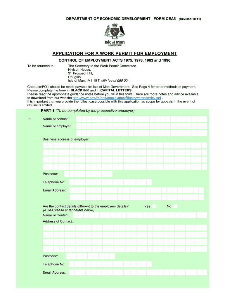 Get and Sign Iom Permit Form 2011