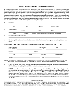 Illinois Flood Hazard Form