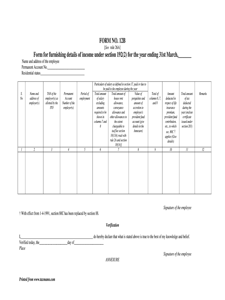 Form 12b Filled Example