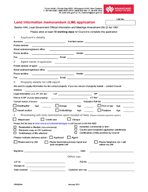 Lim Report Whangarei  Form