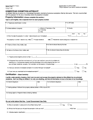 Michigan Department of Treasury Form 2368