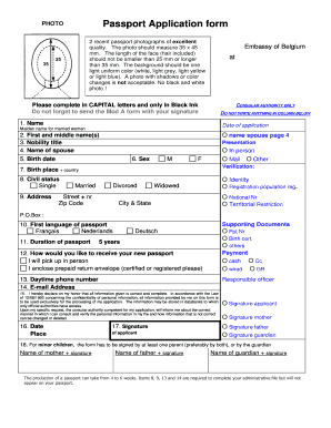 Belgian Passport Renewal Form