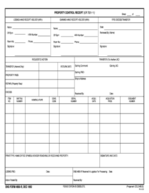 Eng Form 4900