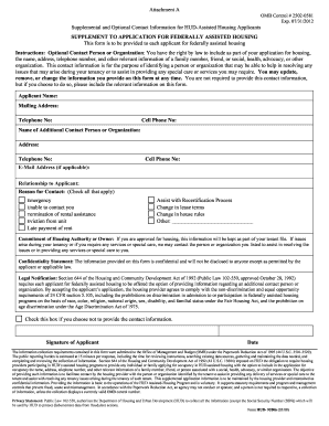 HUD Form 92006 Snvrha