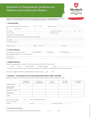 Murdoch Application Form