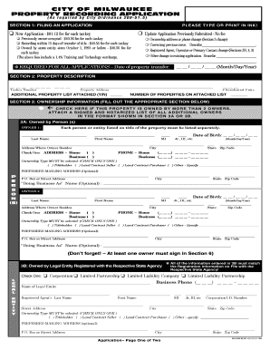 City of Milwaukee Property Search  Form
