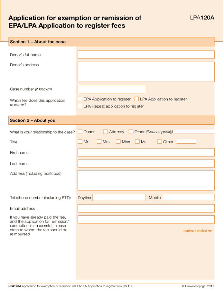Lpa120 Online Form