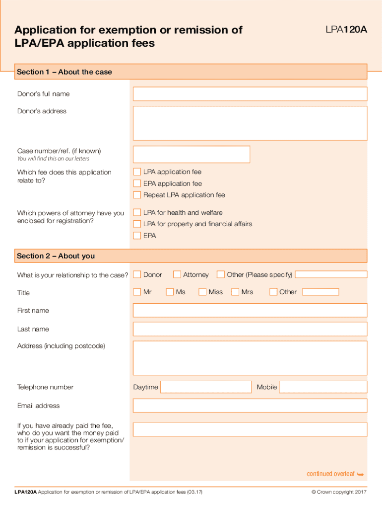 Lpa120 Online Form