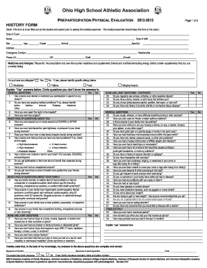 complete sports physical form
 How to fill out a sports physical form - Fill Out and Sign ...