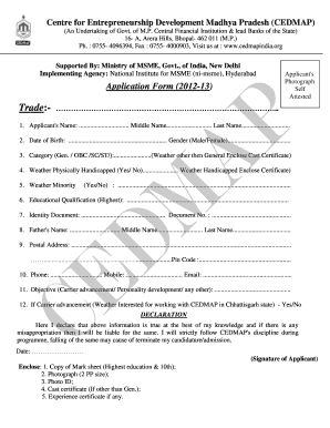 Cedmap Bhopal Official Website  Form