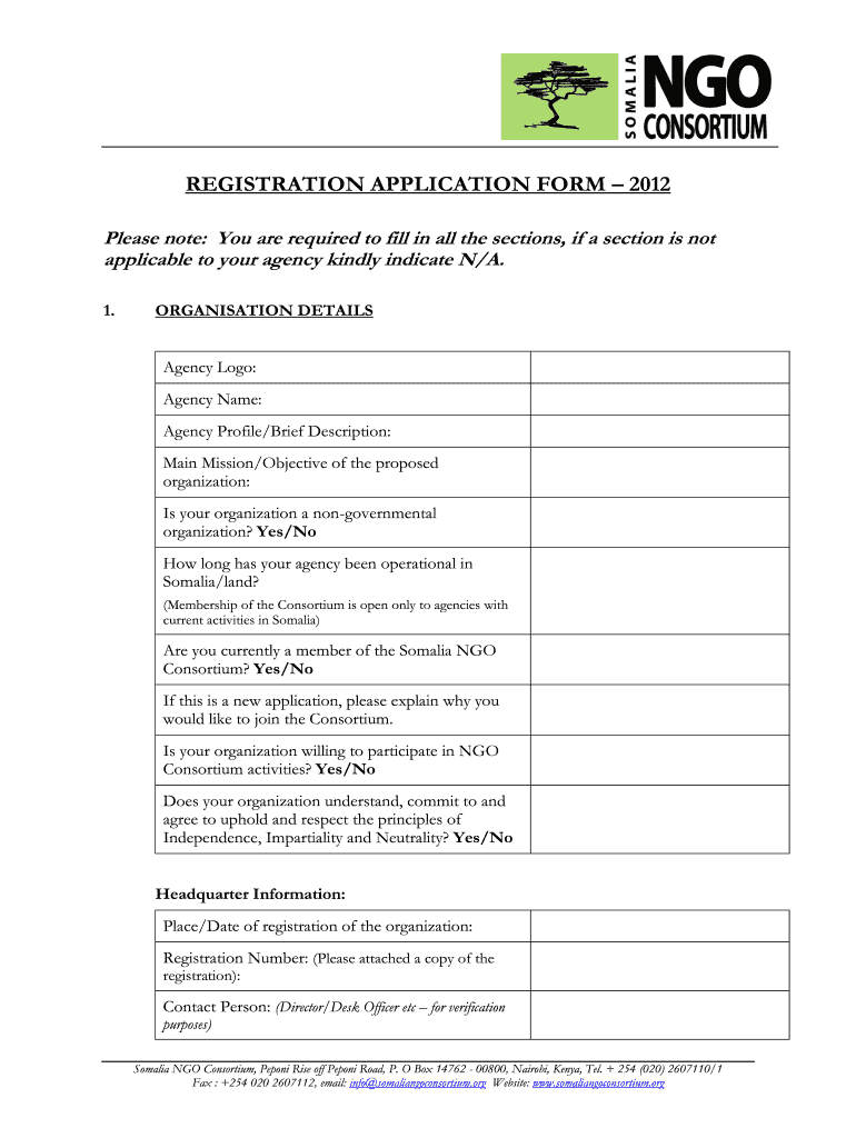  Ngo Registration Membership Form 2012-2024