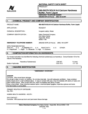 Nalco 460 S0280  Form