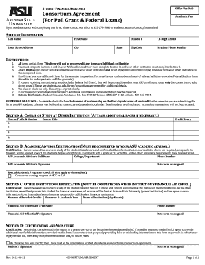 Asu Consortium Agreement  Form