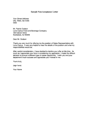 Non Acceptance of Resignation Letter Format