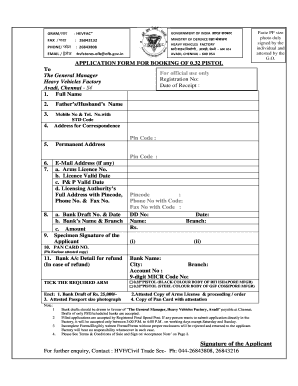 Gun Price List Form