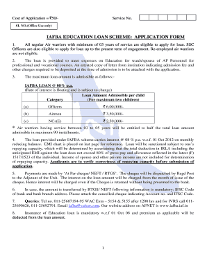 Iafba Loan  Form