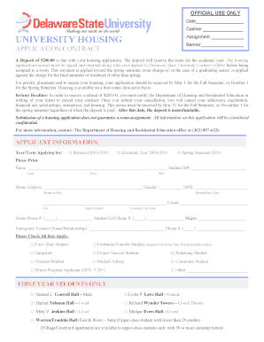 Dsu Housing  Form