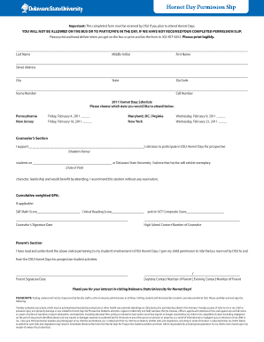 Dsu Hornet Day  Form