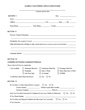 Caregiver Application Form