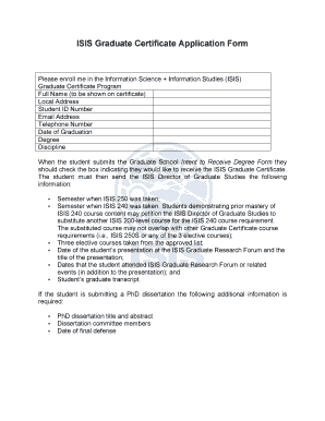 Isis Registration  Form