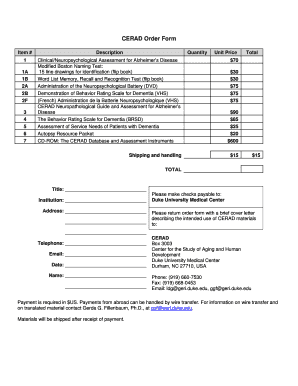 Cerad Test PDF  Form