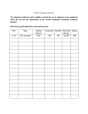 Assured Grounding Program Template  Form