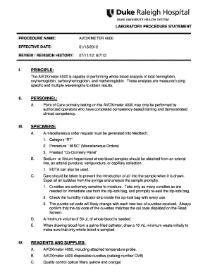 Competency Form for Avoximeter 1000e