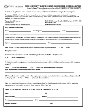 Duke Application  Form