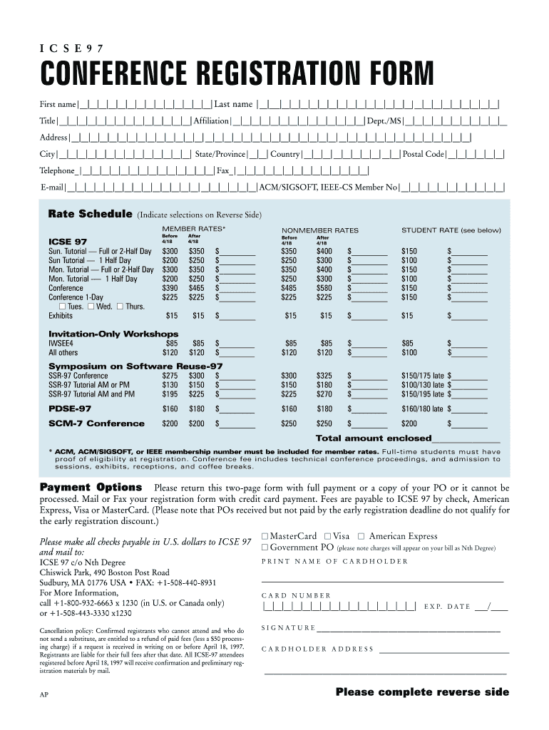 Registration Form for Conference
