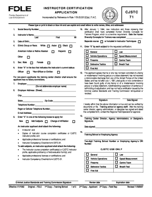  Fdle Cstc Form 2007