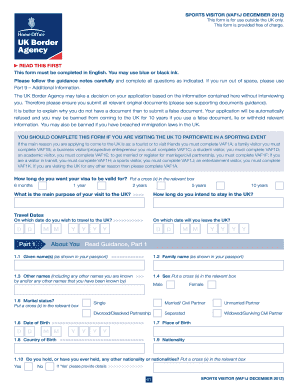 Uk Border Agency Filled Form