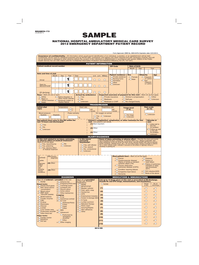  Emergency Room Discharge Papers Template 2011