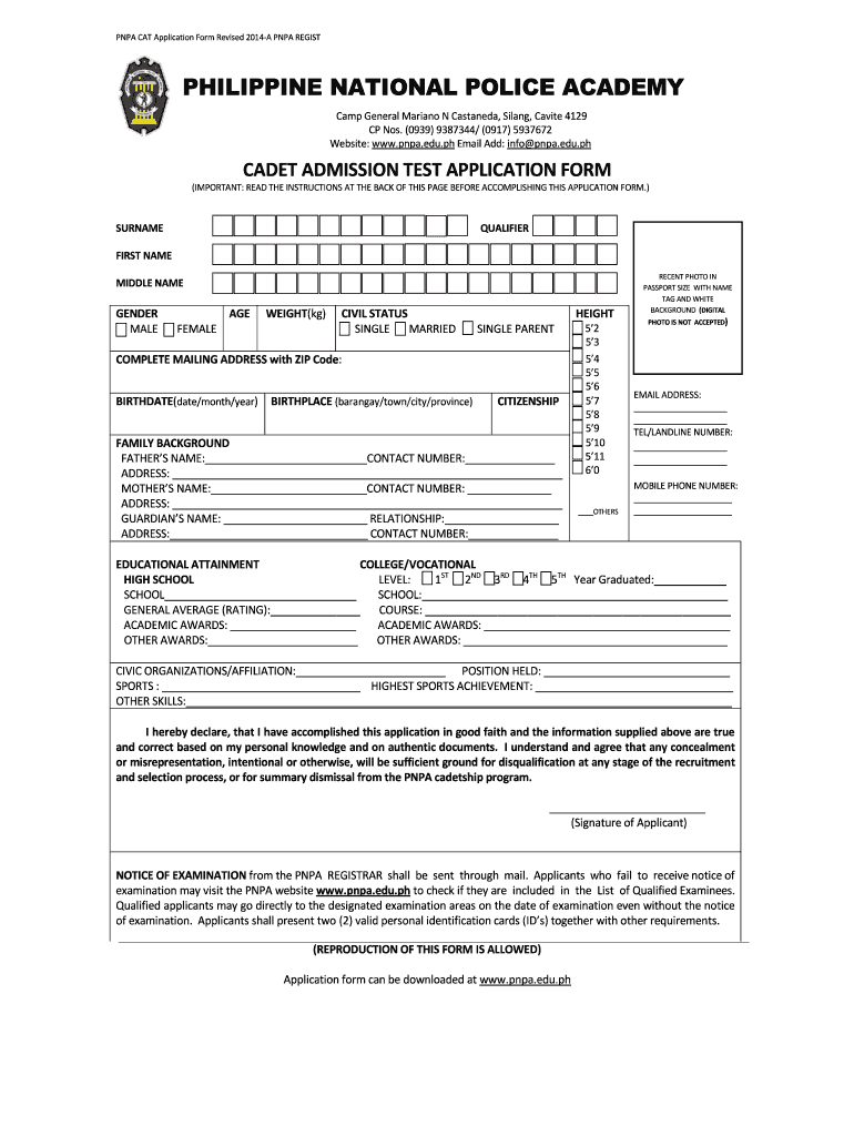  Pnpa Online Application 2014-2024