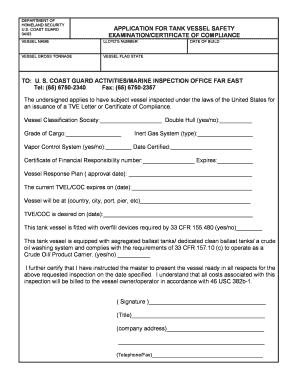 Coc Application Form