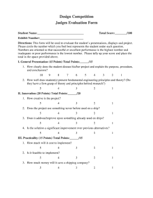 Competition Feedback Form