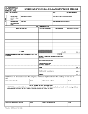 Statement of Financial Form