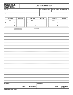 Remarks Sheet  Form