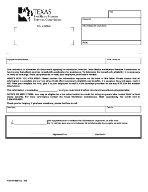 Get and Sign This Individual Is a Member of a Household Applying for Assistance Dads State Tx 2015-2022 Form