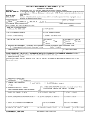 Dd 2875 Army Fillable  Form