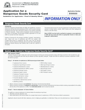  Dangerous Goods Security Card 2009