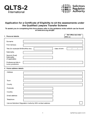 Qlts2 Countersignatory Form